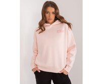Dámská volná mikina s kapucí SUBLEVEL světle růžová Růžová, M