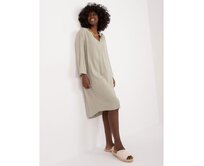Dámské šaty s kapsami SUBLEVEL khaki Khaki, M