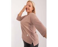 Dámská halenka plus size tmavě béžová Vícebarevný, Univerzální