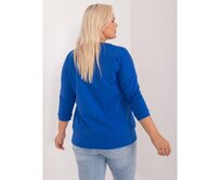 Dámská halenka s nápisem plus size kobaltově modrá Modrá, Univerzální