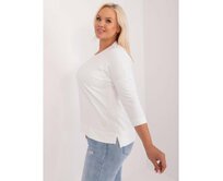 Dámská halenka plus size bavlněná ecru Ecru, Univerzální