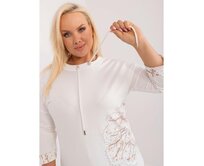 Dámská halenka plus size s potiskem ecru Ecru, Univerzální