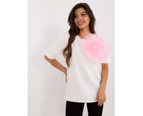 Dámská halenka s květinou ecru Vícebarevný, L/XL