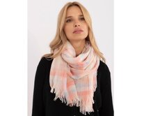 Dámská šála se střapci světle béžová a broskvová Béžová, Univerzální