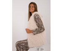 Dámská vesta kožešinová světle béžová Béžová, S/M