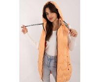 Dámská vesta s prošíváním světle oranžová Oranžová, S