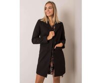 Dámský kabát elegantní kratší OCH BELLA černý Černá, M