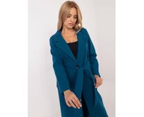 Námořnický dlouhý kabát s páskem OCH BELLA Mořská, XL