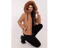 Velbloudí krátká přechodová bunda s prošíváním Karamelová, 2XL