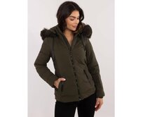 Khaki krátká přechodová bunda s kapsami Khaki, M