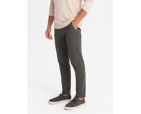Pánské jednotné chino kalhoty REGULAR FIT - khaki barva Khaki, XXL