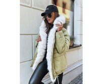 Dámská zimní bunda oversize BRILLIANCE zelená Zelená, M