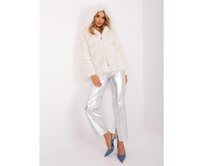 Dámská bunda z organické kožešiny VIRBA ecru Ecru, 2XL/3XL