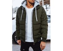Pánská zimní bunda prošívaná KETA zelená Zelená, 3XL
