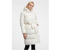 Krémový dámský péřový kabát Krémová, 38