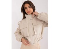Dámská bunda z ekokůže MOTO béžová Béžová, M/L