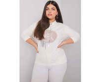 Dámská halenka plus size BELLA ecru Ecru, Univerzální