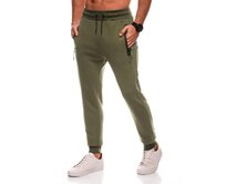 Pánské jednotné tepláky BASIC joggers - černé V6 EM-PABS-0108 Olivová, XL