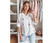 Dámská košile oversize s hvězdami ASTROWIA bílá Bílá, Univerzální