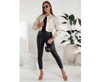 SKINLOVE dámské voskované kalhoty s vysokým pasem černé Černá, S