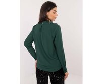 Tmavě zelená elegantní košile s gumou ve spodní části Tmavě zelená, Univerzální