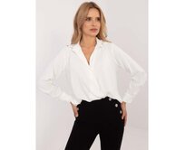 Bílá elegantní košile s asymetrickým střihem Bílá, Univerzální