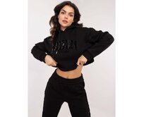 Černá dámská tepláková souprava s krátkou mikinou Černá, L
