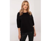 Černá dámská halenka basic z bavlny Černá, S