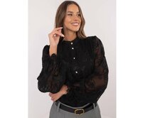 Černá elegantní dámská košile s výšivkou Černá, S/M