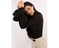 Černá elegantní dámská košile s žabotem Černá, S/M