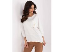 Bavlněná dámská halenka oversize v barvě ecru Ecru, S