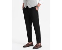Pánské chino kalhoty s elastickým pasem V4 OM-PACP-0157 černé Černá, L