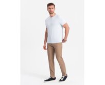 Pánské chino kalhoty SLIM FIT světle hnědé Hnědá, S