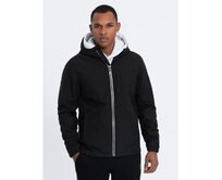Pánská bunda SOFTSHELL s fleecovým V2 OM-JANP-0137 černá Černá, XXL
