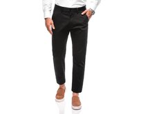 Pánské kalhoty chino P1475 černé Černá, 39