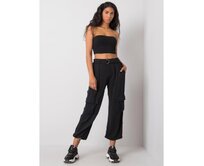 Dámské kalhoty Lorrita OCH BELLA černé Černá, S