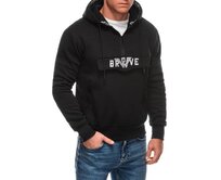 Pánská mikina na zip B1698 - černá Černá, XL