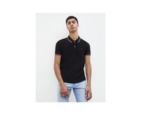 Polo tričko Necetwo z bavlny Supima® Černá, L