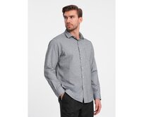 Pánské tričko s kapsou REGULAR FIT - šedý melír V3 Šedá, S