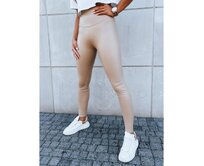 Dámské voskované legíny EDIT béžová Béžová, XL