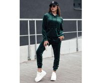 Dámská velurová souprava RELAX FIT zelená Zelená, XL