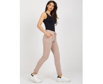 Dámské tepláky s rovnými nohavicemi DOMINIKA béžové Vícebarevný, L/XL