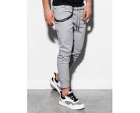 Pánské kalhoty joggers PHILIP světle šedé Šedá, XL