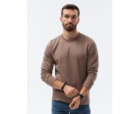 Pánská hladká mikina OMIA kávová Hnědá, XXL