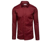 Pánská elegantní košile bordó Kaštanová, XL