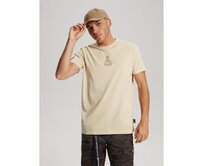 Pánské tričko s potiskem DKR D 0523 S1822 béžová barva Béžová, XL