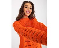Dámský svetr nadměrné velikosti KUNI oranžový Oranžová, Univerzální