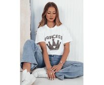 Dámské tričko PRINCY bílé Bílá, M/L