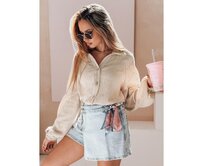 Dámská oversize košile z mušelínu MUSLINEA béžová Béžová, Univerzální