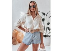 Dámská oversize mušelínová košile MUSLINEA krémová Bílá, Univerzální